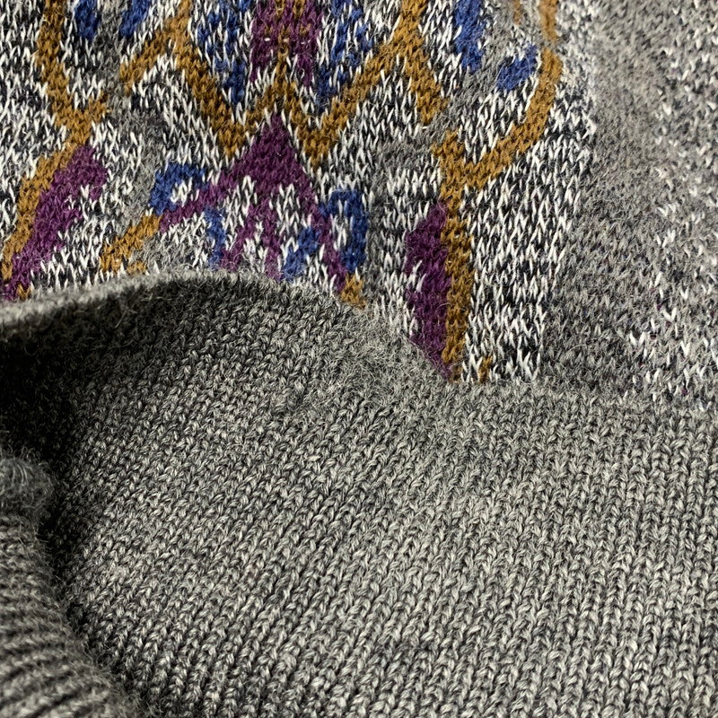 【中古品】【メンズ】 MODIGLIANI モディリアーニ 幾何学模様 V NECK WOOL KNIT ブイネック ウール ニット トップス 長袖 146-260325-cs-17-izu サイズ：L カラー：マルチ 万代Net店