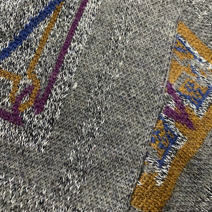 【中古品】【メンズ】 MODIGLIANI モディリアーニ 幾何学模様 V NECK WOOL KNIT ブイネック ウール ニット トップス 長袖 146-260325-cs-17-izu サイズ：L カラー：マルチ 万代Net店