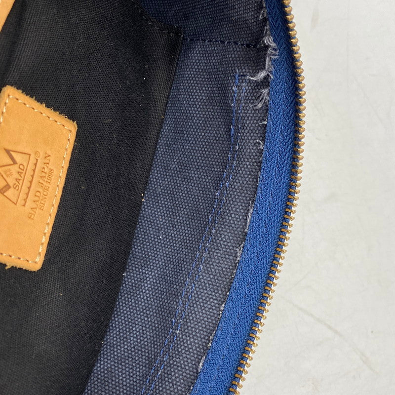 【中古品】【メンズ/レディース】 SAAD サード CANVAS SADDLE LEATHER SHOULDER BAG キャンバス サドル レザーショルダーバッグ 鞄 カバン 188-260324-ya-11-izu カラー：チャコールグレー×キャメル 万代Net店