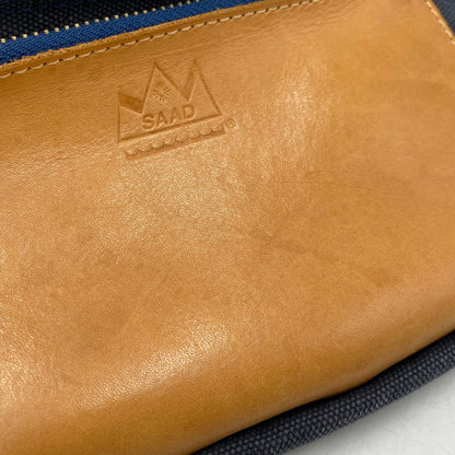 【中古品】【メンズ/レディース】 SAAD サード CANVAS SADDLE LEATHER SHOULDER BAG キャンバス サドル レザーショルダーバッグ 鞄 カバン 188-260324-ya-11-izu カラー：チャコールグレー×キャメル 万代Net店