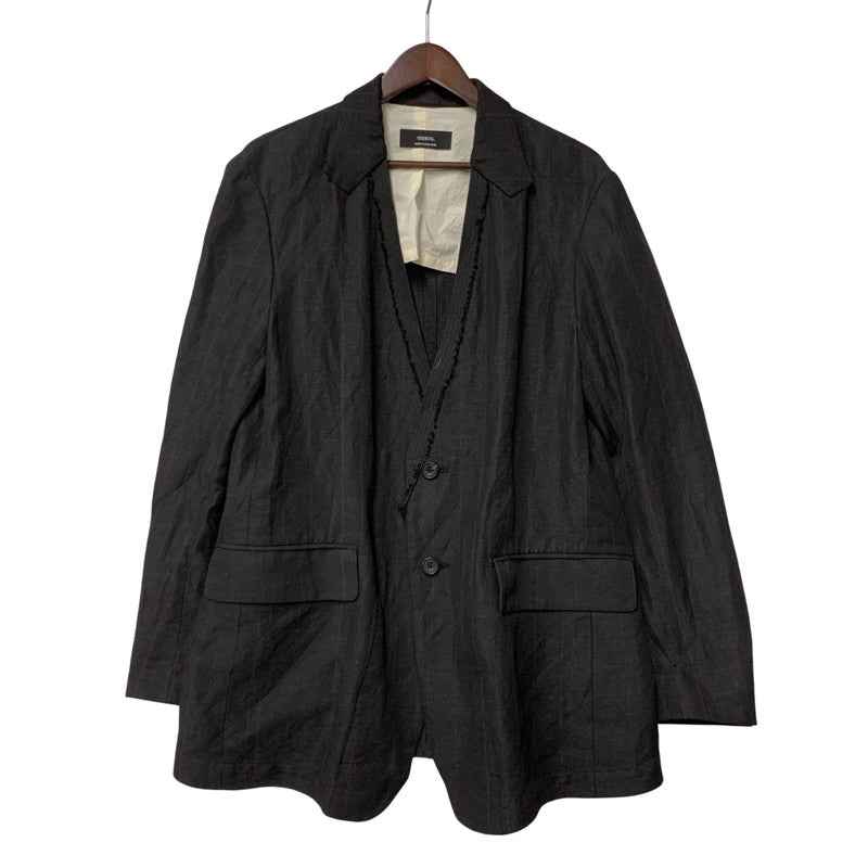 【中古品】【メンズ】 ENSOU. エンソウ GHOST LAPEL JACKET ゴースト ラペル ジャケット アウター 140-260322-cs-07-izu サイズ：L カラー：ブラック 万代Net店