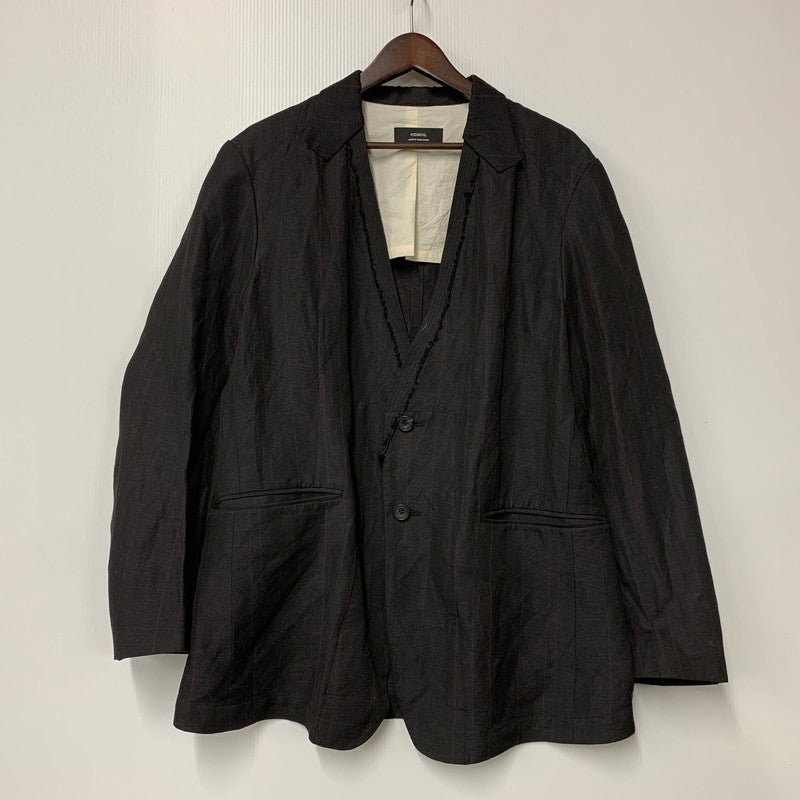 【中古品】【メンズ】 ENSOU. エンソウ GHOST LAPEL JACKET ゴースト ラペル ジャケット アウター 140-260322-cs-07-izu サイズ：L カラー：ブラック 万代Net店