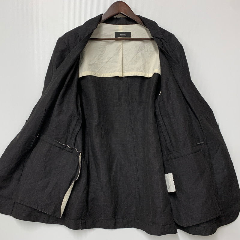 【中古品】【メンズ】 ENSOU. エンソウ GHOST LAPEL JACKET ゴースト ラペル ジャケット アウター 140-260322-cs-07-izu サイズ：L カラー：ブラック 万代Net店