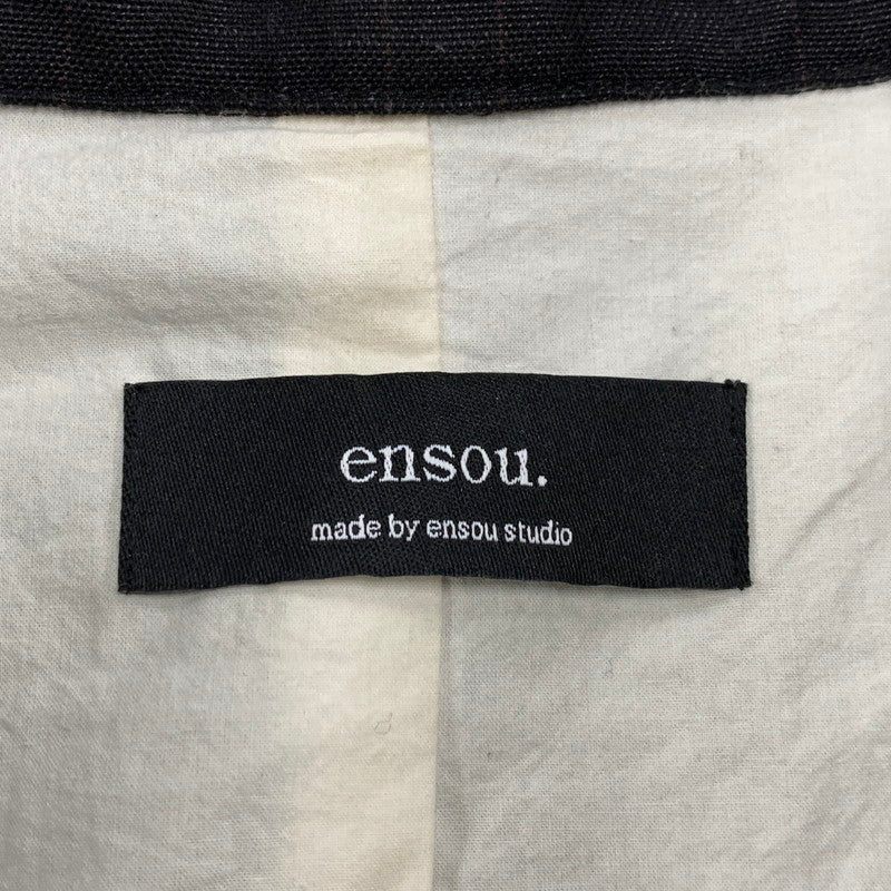 【中古品】【メンズ】 ENSOU. エンソウ GHOST LAPEL JACKET ゴースト ラペル ジャケット アウター 140-260322-cs-07-izu サイズ：L カラー：ブラック 万代Net店