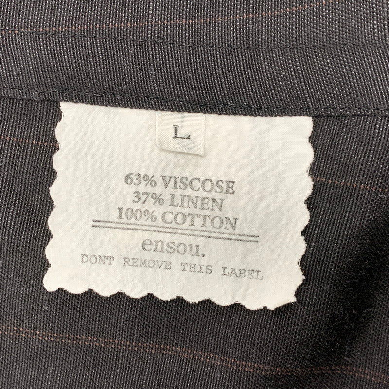 【中古品】【メンズ】 ENSOU. エンソウ GHOST LAPEL JACKET ゴースト ラペル ジャケット アウター 140-260322-cs-07-izu サイズ：L カラー：ブラック 万代Net店