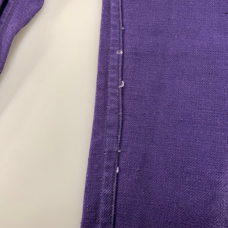 【中古品】【メンズ】 FRENCH ARMY フレンチ アーミー 40S メタルボタン 針刺しシンチバック WORK TROUSERS ワーク トラウザーズ ボトムス ズボン 157-260322-cs-08-izu サイズ：108 L カラー：パープル 万代Net店