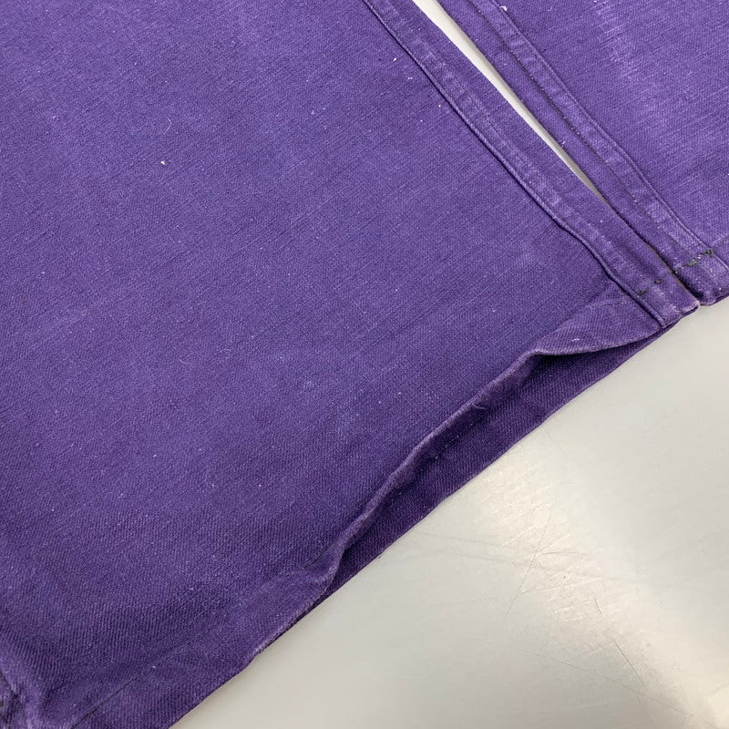 【中古品】【メンズ】 FRENCH ARMY フレンチ アーミー 40S メタルボタン 針刺しシンチバック WORK TROUSERS ワーク トラウザーズ ボトムス ズボン 157-260322-cs-08-izu サイズ：108 L カラー：パープル 万代Net店