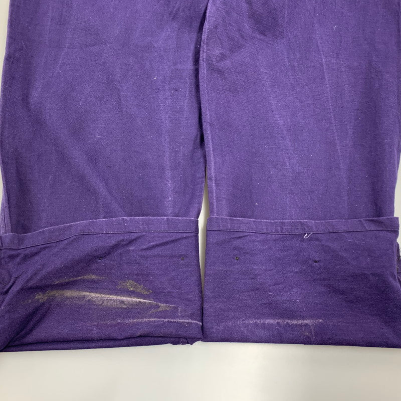 【中古品】【メンズ】 FRENCH ARMY フレンチ アーミー 40S メタルボタン 針刺しシンチバック WORK TROUSERS ワーク トラウザーズ ボトムス ズボン 157-260322-cs-08-izu サイズ：108 L カラー：パープル 万代Net店