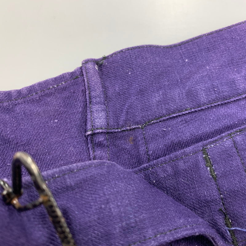 【中古品】【メンズ】 FRENCH ARMY フレンチ アーミー 40S メタルボタン 針刺しシンチバック WORK TROUSERS ワーク トラウザーズ ボトムス ズボン 157-260322-cs-08-izu サイズ：108 L カラー：パープル 万代Net店