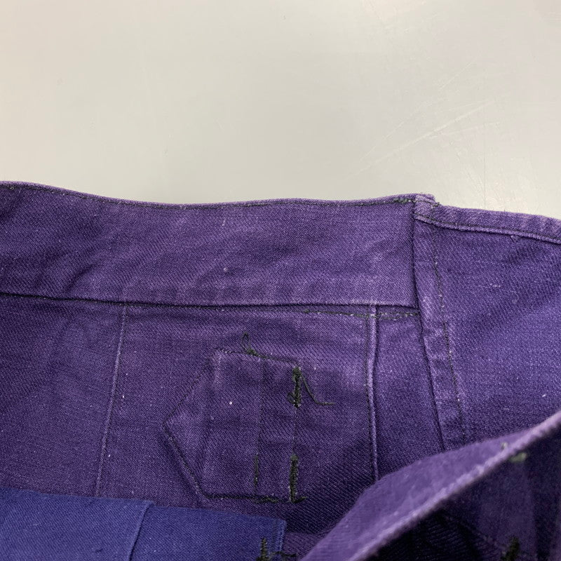 【中古品】【メンズ】 FRENCH ARMY フレンチ アーミー 40S メタルボタン 針刺しシンチバック WORK TROUSERS ワーク トラウザーズ ボトムス ズボン 157-260322-cs-08-izu サイズ：108 L カラー：パープル 万代Net店