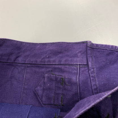【中古品】【メンズ】 FRENCH ARMY フレンチ アーミー 40S メタルボタン 針刺しシンチバック WORK TROUSERS ワーク トラウザーズ ボトムス ズボン 157-260322-cs-08-izu サイズ：108 L カラー：パープル 万代Net店