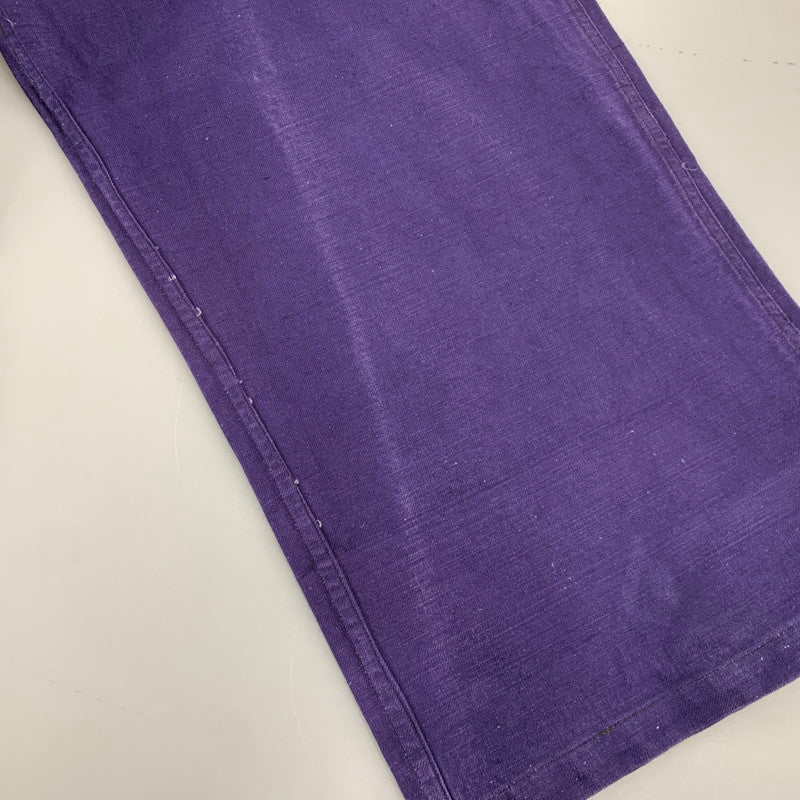 【中古品】【メンズ】 FRENCH ARMY フレンチ アーミー 40S メタルボタン 針刺しシンチバック WORK TROUSERS ワーク トラウザーズ ボトムス ズボン 157-260322-cs-08-izu サイズ：108 L カラー：パープル 万代Net店