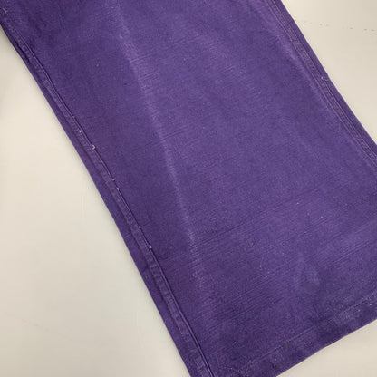 【中古品】【メンズ】 FRENCH ARMY フレンチ アーミー 40S メタルボタン 針刺しシンチバック WORK TROUSERS ワーク トラウザーズ ボトムス ズボン 157-260322-cs-08-izu サイズ：108 L カラー：パープル 万代Net店