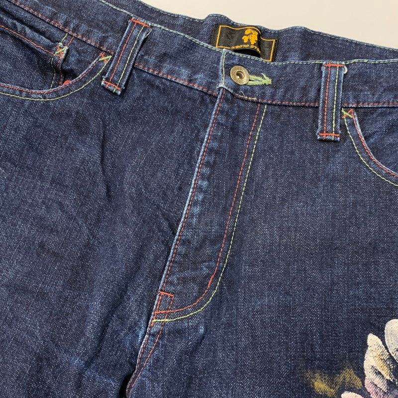 【中古品】【メンズ】 ZEN 禅 × CHIKIRIYA ちきりや DENIM PANTS デニムパンツ 牡丹兎 ジーンズ ボトムス 156-260326-as-05-izu サイズ：38 カラー：インディゴ 万代Net店