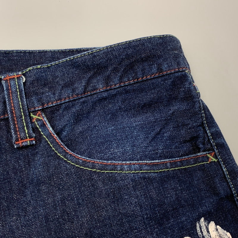 【中古品】【メンズ】 ZEN 禅 × CHIKIRIYA ちきりや DENIM PANTS デニムパンツ 牡丹兎 ジーンズ ボトムス 156-260326-as-05-izu サイズ：38 カラー：インディゴ 万代Net店
