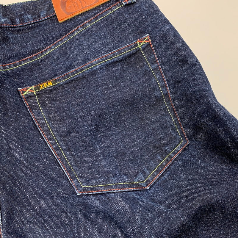 【中古品】【メンズ】 ZEN 禅 × CHIKIRIYA ちきりや DENIM PANTS デニムパンツ 牡丹兎 ジーンズ ボトムス 156-260326-as-05-izu サイズ：38 カラー：インディゴ 万代Net店