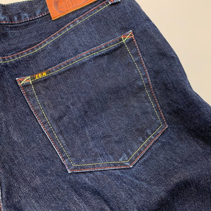 【中古品】【メンズ】 ZEN 禅 × CHIKIRIYA ちきりや DENIM PANTS デニムパンツ 牡丹兎 ジーンズ ボトムス 156-260326-as-05-izu サイズ：38 カラー：インディゴ 万代Net店