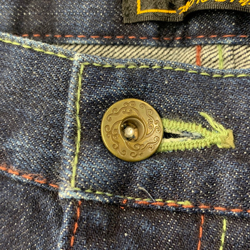 【中古品】【メンズ】 ZEN 禅 × CHIKIRIYA ちきりや DENIM PANTS デニムパンツ 牡丹兎 ジーンズ ボトムス 156-260326-as-05-izu サイズ：38 カラー：インディゴ 万代Net店