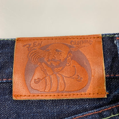 【中古品】【メンズ】 ZEN 禅 × CHIKIRIYA ちきりや DENIM PANTS デニムパンツ 牡丹兎 ジーンズ ボトムス 156-260326-as-05-izu サイズ：38 カラー：インディゴ 万代Net店