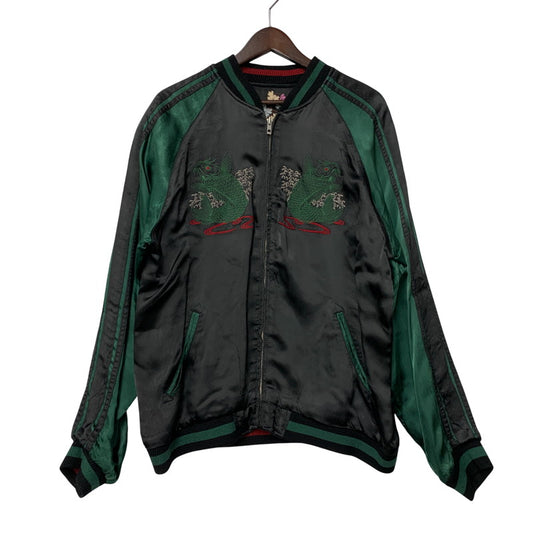 【中古品】【メンズ】 SATORI サトリ 虎×鯉 SOUVENIR JACKET スーベニア ジャケット アウター 145-260322-cs-04-izu サイズ：L カラー：ブラック×グリーン/ブラック×レッド 万代Net店