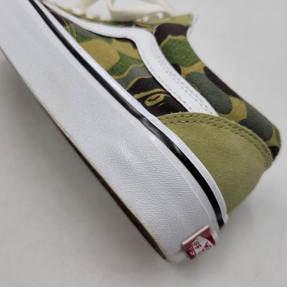 【中古品】【メンズ/レディース】 A BATHING APE × VANS アベイシングエイプ×バンズ VN0A54F37BE ABC CAMO OLD SKOOL エービーシー カモ オールド スクール スニーカー シューズ 靴 164-260322-cs-16-izu サイズ：25cm カラー：グリーン系 万代Net店