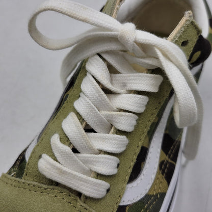 【中古品】【メンズ/レディース】 A BATHING APE × VANS アベイシングエイプ×バンズ VN0A54F37BE ABC CAMO OLD SKOOL エービーシー カモ オールド スクール スニーカー シューズ 靴 164-260322-cs-16-izu サイズ：25cm カラー：グリーン系 万代Net店