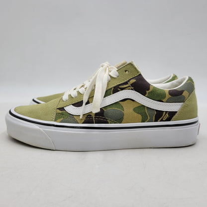 【中古品】【メンズ/レディース】 A BATHING APE × VANS アベイシングエイプ×バンズ VN0A54F37BE ABC CAMO OLD SKOOL エービーシー カモ オールド スクール スニーカー シューズ 靴 164-260322-cs-16-izu サイズ：25cm カラー：グリーン系 万代Net店