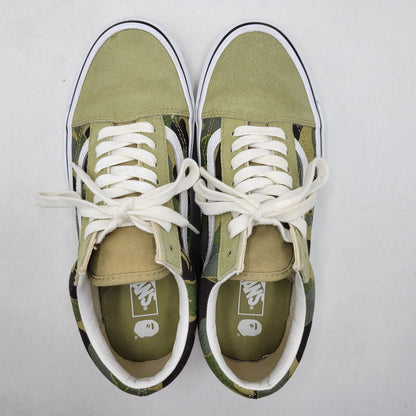【中古品】【メンズ/レディース】 A BATHING APE × VANS アベイシングエイプ×バンズ VN0A54F37BE ABC CAMO OLD SKOOL エービーシー カモ オールド スクール スニーカー シューズ 靴 164-260322-cs-16-izu サイズ：25cm カラー：グリーン系 万代Net店