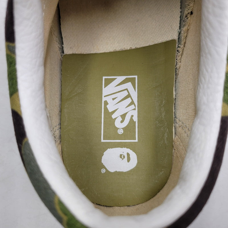 【中古品】【メンズ/レディース】 A BATHING APE × VANS アベイシングエイプ×バンズ VN0A54F37BE ABC CAMO OLD SKOOL エービーシー カモ オールド スクール スニーカー シューズ 靴 164-260322-cs-16-izu サイズ：25cm カラー：グリーン系 万代Net店