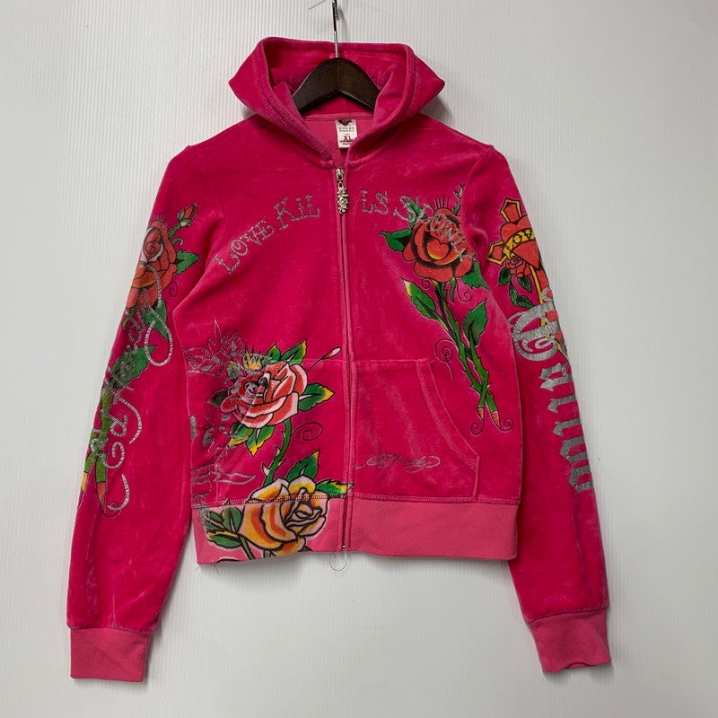 【中古品】【レディース】 VELOR SET UP JERSEY ベロア セットアップ ジャージ 168-260323-ya-18-izu サイズ：XL カラー：PINK 万代Net店