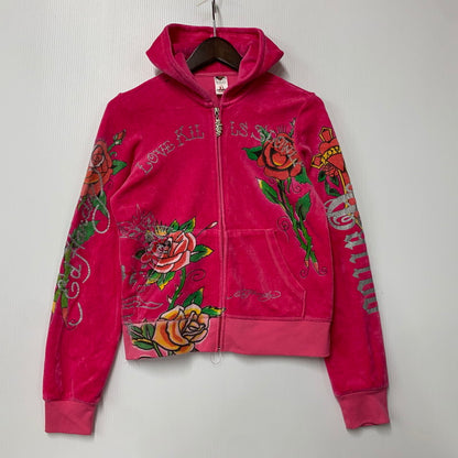 【中古品】【レディース】 VELOR SET UP JERSEY ベロア セットアップ ジャージ 168-260323-ya-18-izu サイズ：XL カラー：PINK 万代Net店