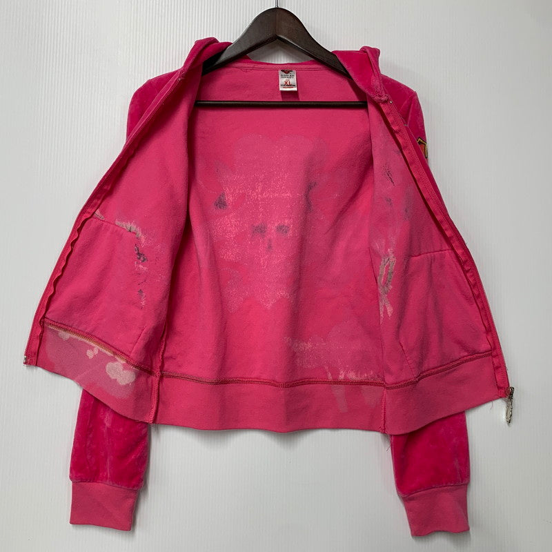 【中古品】【レディース】 VELOR SET UP JERSEY ベロア セットアップ ジャージ 168-260323-ya-18-izu サイズ：XL カラー：PINK 万代Net店