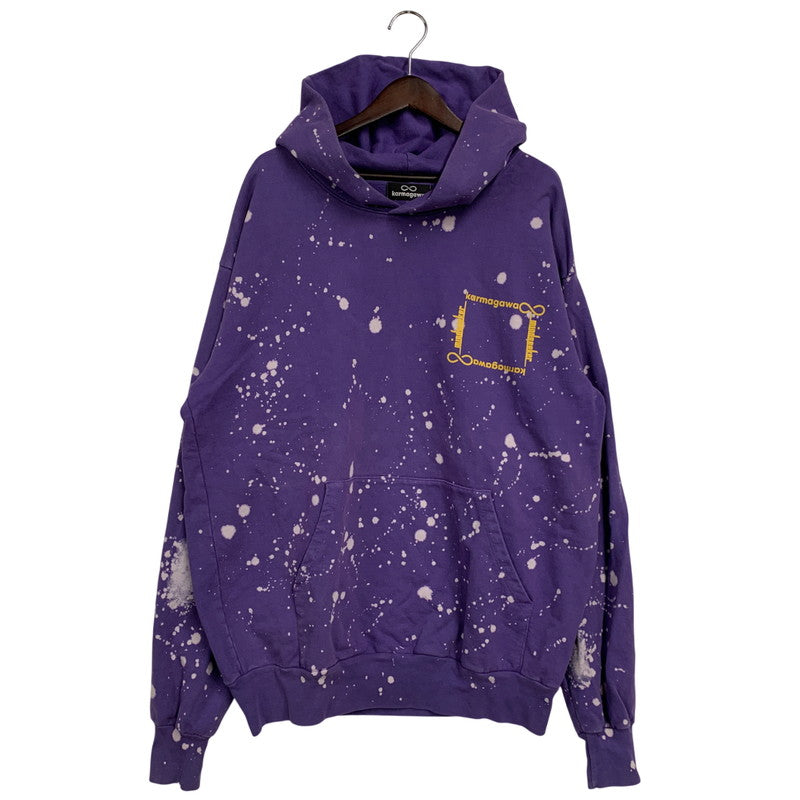 【中古品】【メンズ】 KARMAGAWA カラマグア × MINDSEEKER マインドシーカー BLEACH SWEAT HOODIE ブリーチ スウェット フーディー パーカー トップス 142-260326-kh-20-izu サイズ：XL カラー：パープル 万代Net店