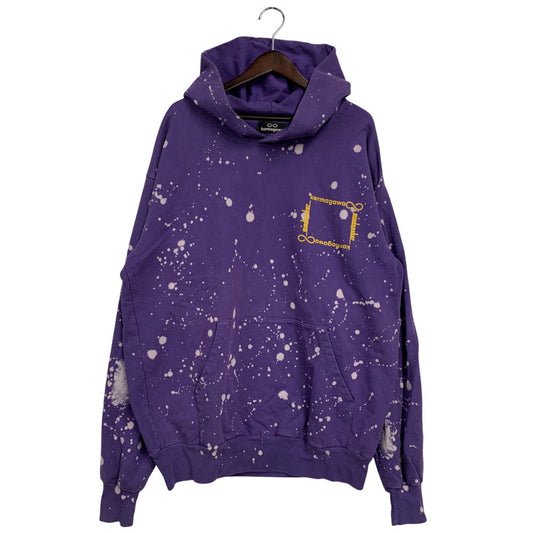 【中古品】【メンズ】 KARMAGAWA カラマグア × MINDSEEKER マインドシーカー BLEACH SWEAT HOODIE ブリーチ スウェット フーディー パーカー トップス 142-260326-kh-20-izu サイズ：XL カラー：パープル 万代Net店