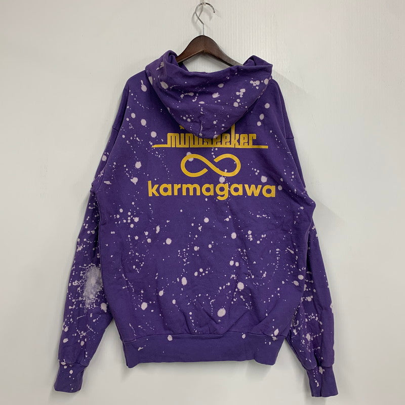 【中古品】【メンズ】 KARMAGAWA カラマグア × MINDSEEKER マインドシーカー BLEACH SWEAT HOODIE ブリーチ スウェット フーディー パーカー トップス 142-260326-kh-20-izu サイズ：XL カラー：パープル 万代Net店