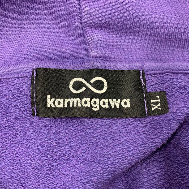 【中古品】【メンズ】 KARMAGAWA カラマグア × MINDSEEKER マインドシーカー BLEACH SWEAT HOODIE ブリーチ スウェット フーディー パーカー トップス 142-260326-kh-20-izu サイズ：XL カラー：パープル 万代Net店