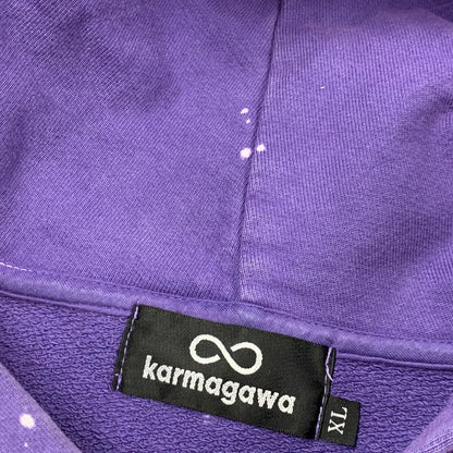【中古品】【メンズ】 KARMAGAWA カラマグア × MINDSEEKER マインドシーカー BLEACH SWEAT HOODIE ブリーチ スウェット フーディー パーカー トップス 142-260326-kh-20-izu サイズ：XL カラー：パープル 万代Net店