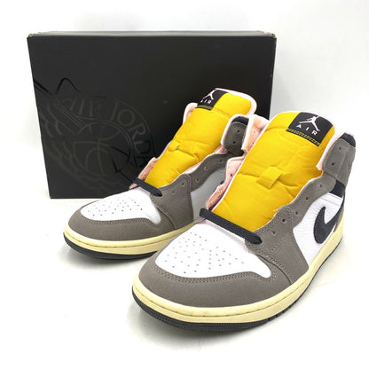 【中古品】【メンズ】 NIKE ナイキ AIR JORDAN 1 MID SE HQ2011-100 エア ジョーダン 1 ミッド SE スニーカー シューズ 靴 160-260323-as-14-izu サイズ：27cm カラー：WHITE/OIL GREY-CAVE STONE 万代Net店
