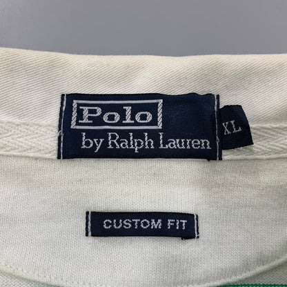 【中古品】【メンズ】 CUSTOM FIT RUGBY BORDER LS SHIRT ラグビー ボーダー ロングスリーブ シャツ 長袖 146-260326-as-11-izu サイズ：XL カラー：グリーン×ホワイト 万代Net店