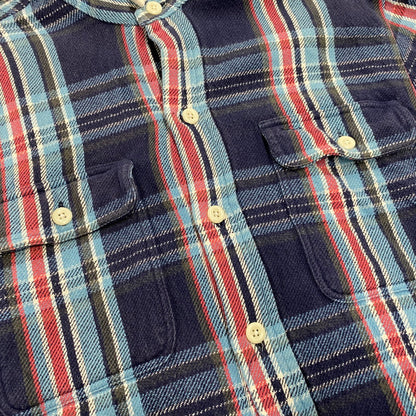 【中古品】【メンズ】 90S THERMAL LINER FLANNEL CHECK HOODIE SHIRT サーマル ライナー フランネル チェック フーディー シャツ トップス 長袖 146-260325-cs-07-izu サイズ：L カラー：マルチ 万代Net店
