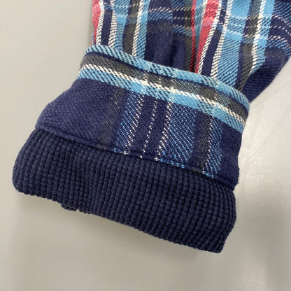 【中古品】【メンズ】 90S THERMAL LINER FLANNEL CHECK HOODIE SHIRT サーマル ライナー フランネル チェック フーディー シャツ トップス 長袖 146-260325-cs-07-izu サイズ：L カラー：マルチ 万代Net店