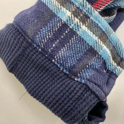 【中古品】【メンズ】 90S THERMAL LINER FLANNEL CHECK HOODIE SHIRT サーマル ライナー フランネル チェック フーディー シャツ トップス 長袖 146-260325-cs-07-izu サイズ：L カラー：マルチ 万代Net店