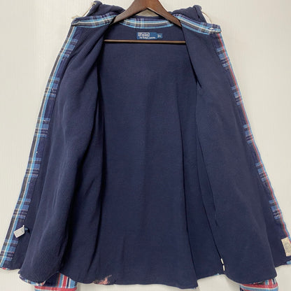 【中古品】【メンズ】 90S THERMAL LINER FLANNEL CHECK HOODIE SHIRT サーマル ライナー フランネル チェック フーディー シャツ トップス 長袖 146-260325-cs-07-izu サイズ：L カラー：マルチ 万代Net店