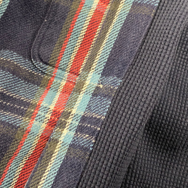 【中古品】【メンズ】 90S THERMAL LINER FLANNEL CHECK HOODIE SHIRT サーマル ライナー フランネル チェック フーディー シャツ トップス 長袖 146-260325-cs-07-izu サイズ：L カラー：マルチ 万代Net店