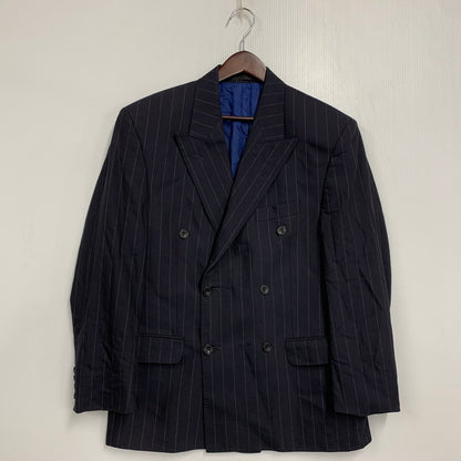 【現状渡し品】【メンズ】 MARKS&SPENCER マークス&スペンサー SARTORIAL WOOL STRIPE TAILORED JACKET ストライプ テーラードジャケット UK製 146-260326-as-13-izu サイズ：38S カラー：ブラック系 万代Net店