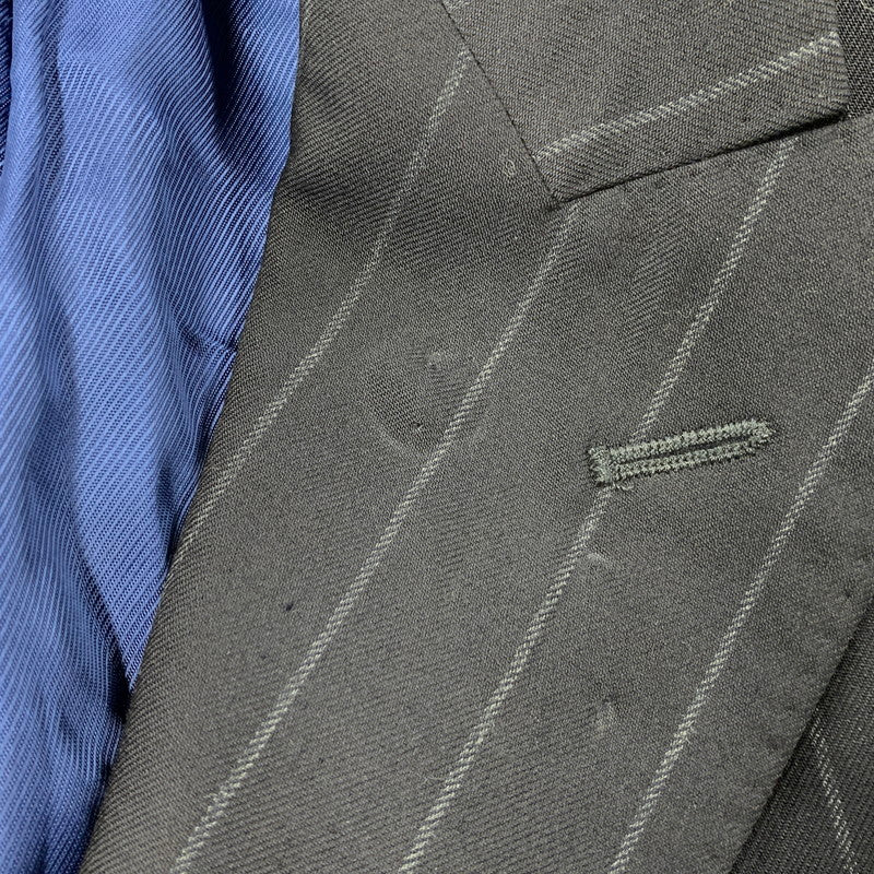 【現状渡し品】【メンズ】 MARKS&SPENCER マークス&スペンサー SARTORIAL WOOL STRIPE TAILORED JACKET ストライプ テーラードジャケット UK製 146-260326-as-13-izu サイズ：38S カラー：ブラック系 万代Net店