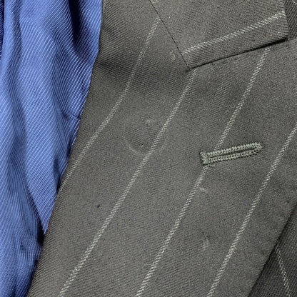 【現状渡し品】【メンズ】 MARKS&SPENCER マークス&スペンサー SARTORIAL WOOL STRIPE TAILORED JACKET ストライプ テーラードジャケット UK製 146-260326-as-13-izu サイズ：38S カラー：ブラック系 万代Net店