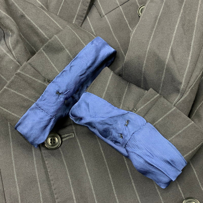 【現状渡し品】【メンズ】 MARKS&SPENCER マークス&スペンサー SARTORIAL WOOL STRIPE TAILORED JACKET ストライプ テーラードジャケット UK製 146-260326-as-13-izu サイズ：38S カラー：ブラック系 万代Net店