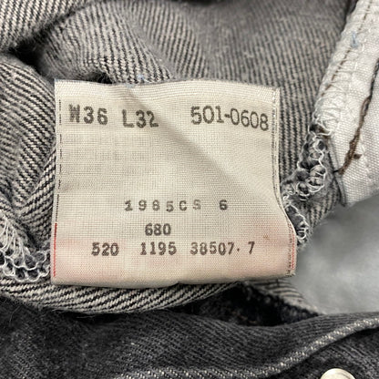 【中古品】【メンズ】 Levi's リーバイス 501 BLACK DENIM PANTS 501-0608 ブラックデニムパンツ USA製 刻印680 先染め ジーンズ ボトムス 157-260323-as-07-izu サイズ：36×32 カラー：ブラック 万代Net店