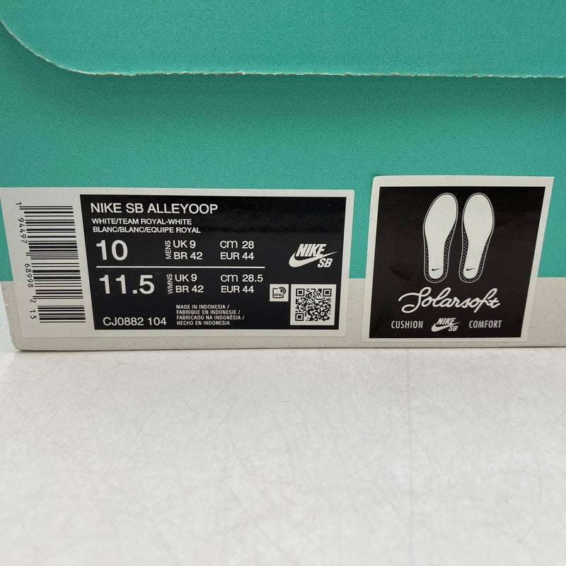 【中古美品】【メンズ】 ALLEYOOP CJ0882-104 アリウープ スニーカー シューズ 靴 160-260327-as-10-izu サイズ：28cm カラー：WHITE/TEAM ROYAL-WHITE 万代Net店